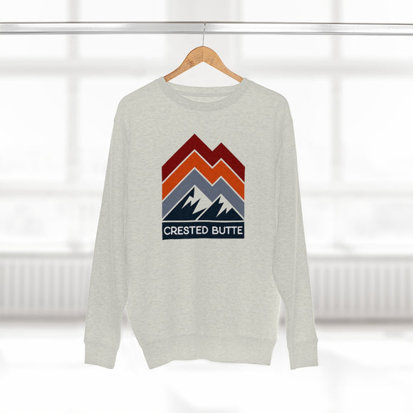 Premium Crested Butte Sweatshirt - Retro Unisex Premium Crewneck Crested Butte, Colorado Sweatshirt