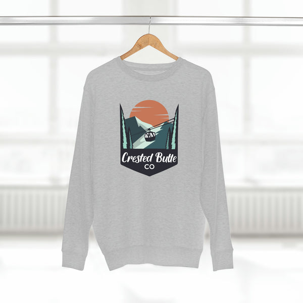 Premium Crested Butte, Colorado Crewneck Sweatshirt - Retro Unisex Sweatshirt