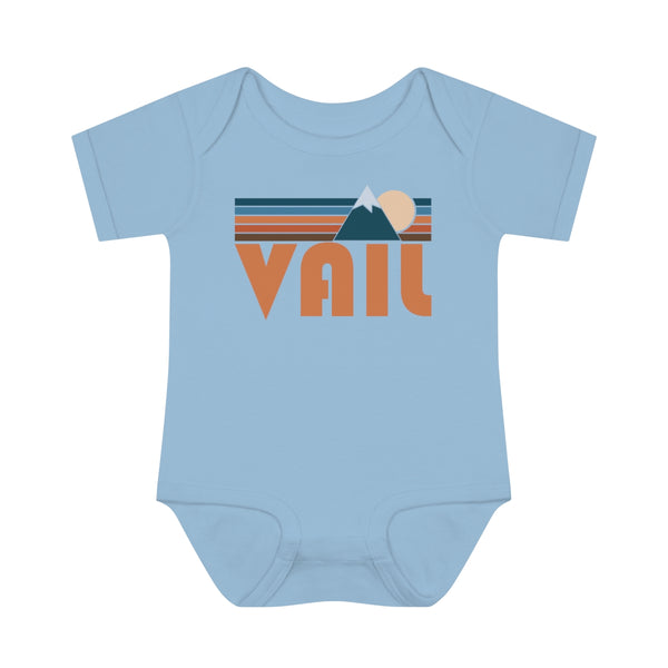 Vail Baby Bodysuit - Retro Mountain Vail, Colorado Baby Bodysuit