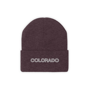 Buy maroon Colorado Beanie - Adult Embroidered Colorado Knit Hat