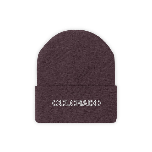 Colorado Beanie - Adult Embroidered Colorado Knit Hat