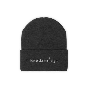 Breckenridge, Colorado Knit Beanie - Adult Embroidered Snowflake Breckenridge Knit Hat