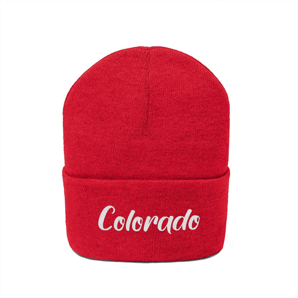 Colorado Beanie - Adult Embroidered Colorado Knit Hat