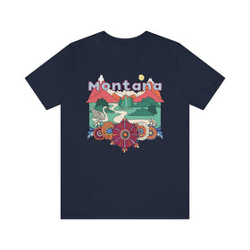 Montana T-Shirt - Retro Mountain / Hippie Style Montana Shirt