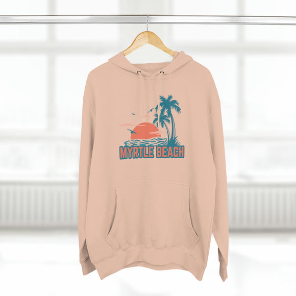 Premium Myrtle Beach, South Carolina Hoodie - Palm Tree Unisex Sweatshirt