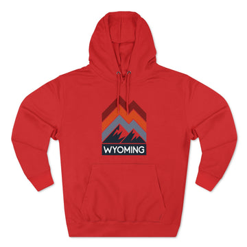 Buy red Premium Wyoming Hoodie - Retro Unisex Sweatshirt