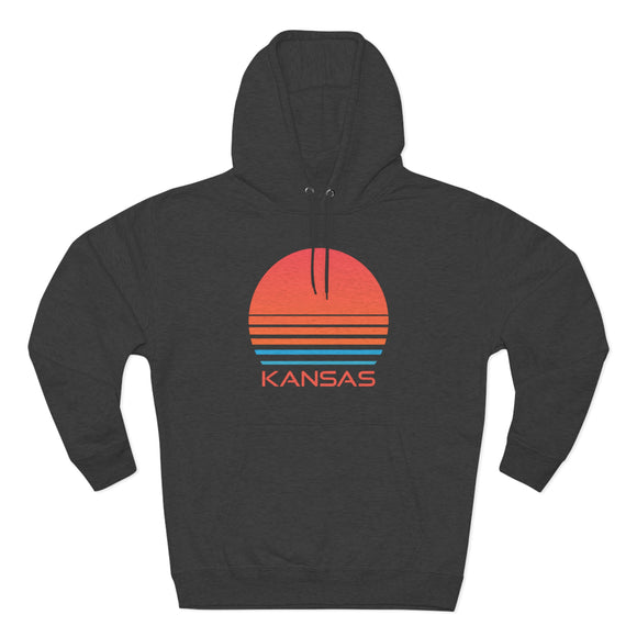 Premium Kansas Hoodie - Retro 80s Unisex Sweatshirt
