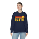 Austin, Texas Sweatshirt - Retro Sunset Unisex-29