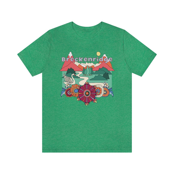 Breckenridge T-Shirt - Retro Mountain / Hippie Style Breckenridge, Colorado Shirt