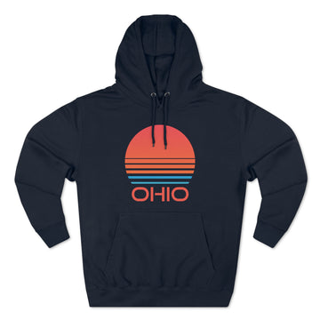 Buy navy Premium Ohio Hoodie - Retro 80s Unisex Sweatshirt