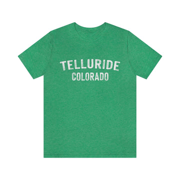 Buy heather-kelly Telluride, Colorado Shirt - Paint Text Unisex Telluride T-Shirt