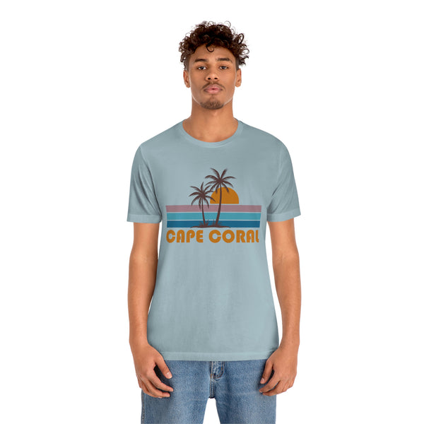 Cape Coral, Florida T-Shirt - Retro Palm Tree Unisex Cape Coral Shirt