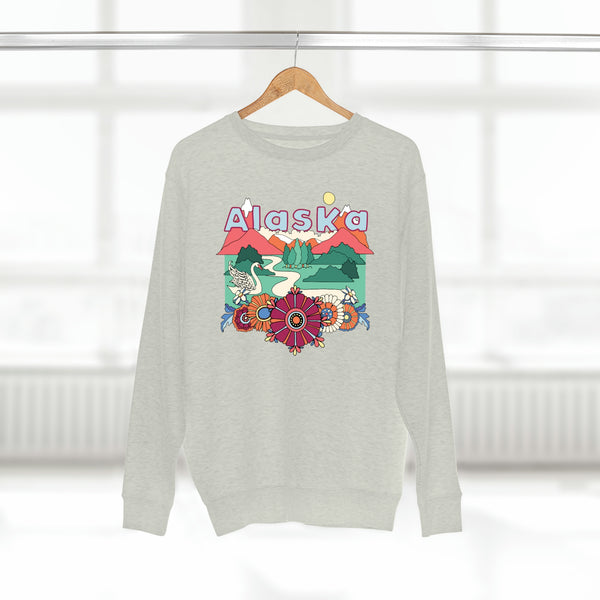 Premium Alaska Crewneck Sweatshirt - Retro Unisex Sweatshirt