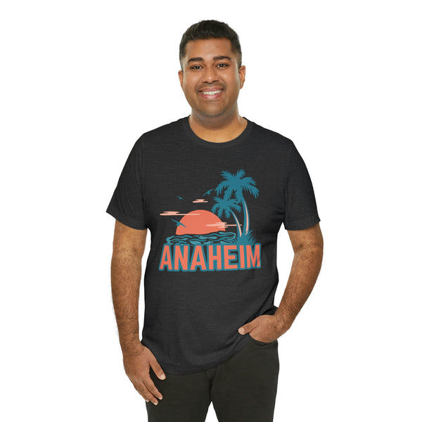 Anaheim, California T-Shirt - Retro Palm Tree & Beach Unisex Anaheim Shirt