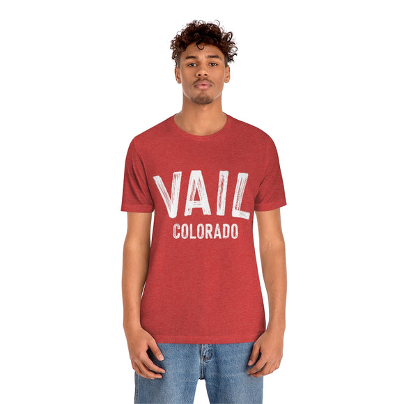 Vail, Colorado Shirt - Paint Text Unisex Vail T-Shirt