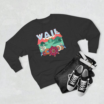 Premium Vail, Colorado Crewneck Sweatshirt - Retro Unisex Sweatshirt - 0