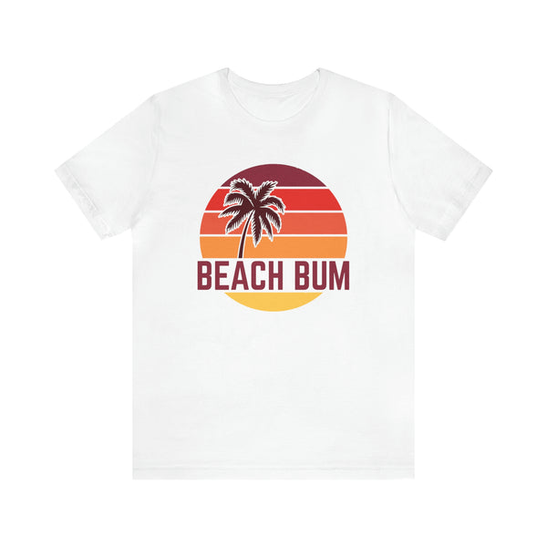 Beach Bum T-Shirt - Retro Palm Tree Unisex Beach Bum Shirt