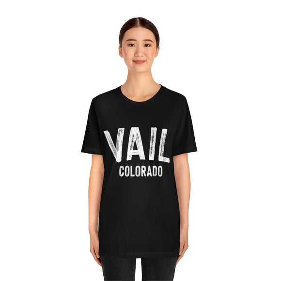 Vail, Colorado Shirt - Paint Text Unisex Vail T-Shirt
