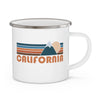 California Camp Mug - Retro Mountain Enamel Campfire California Mug