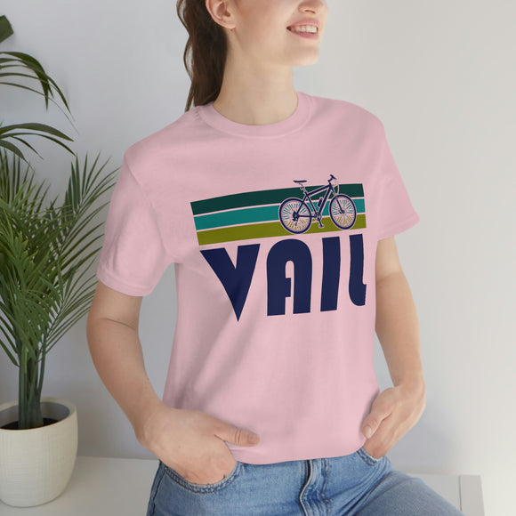 Vail T-Shirt - Retro Mountain Bike Adult Unisex Vail, Colorado T Shirt