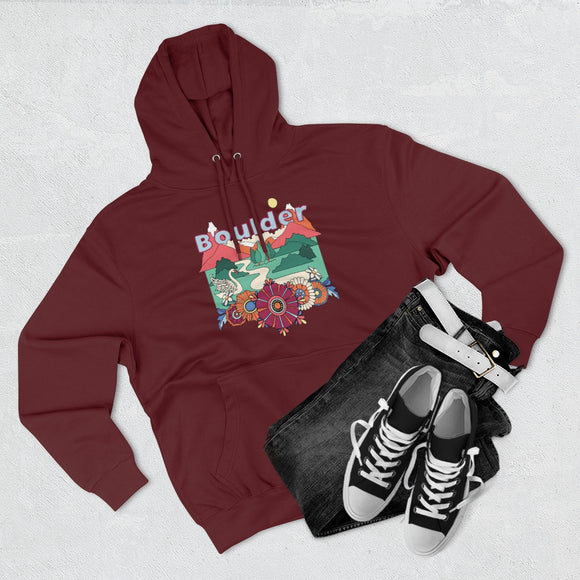 Premium Boulder, Colorado Hoodie - Boho Unisex Sweatshirt