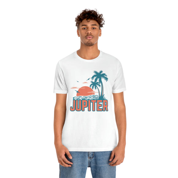 Jupiter, Florida T-Shirt - Retro Palm Tree & Beach Unisex Jupiter Shirt