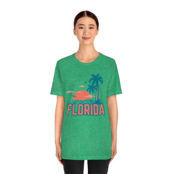 Florida T-Shirt - Retro Palm Tree & Beach Unisex Florida Shirt