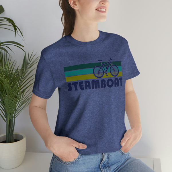 Steamboat T-Shirt - Retro Mountain Bike Adult Unisex Steamboat, Colorado T Shirt