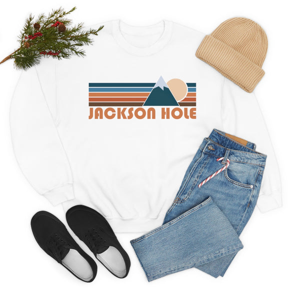 Jackson Hole, Wyoming Sweatshirt - Retro Mountain Unisex