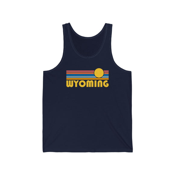 Wyoming Tank Top - Unisex Wyoming Tank Top Retro Sun
