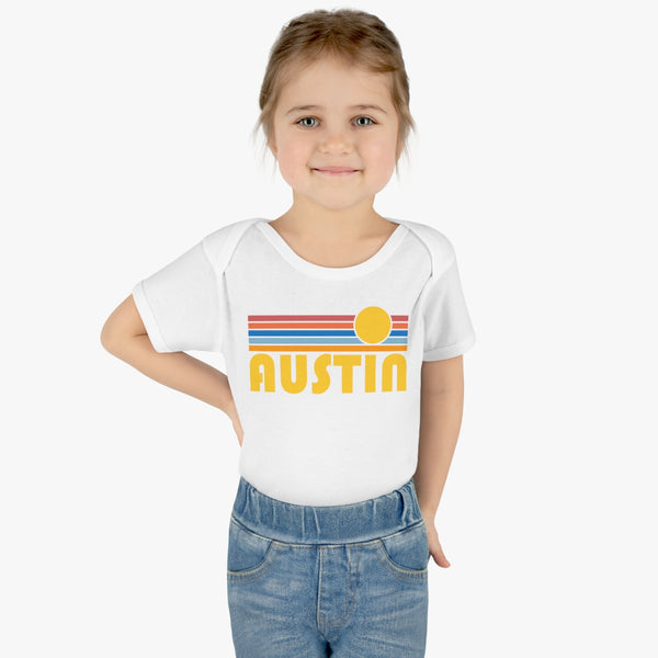 Austin Baby Bodysuit - Retro Sun Austin, Texas Baby Bodysuit