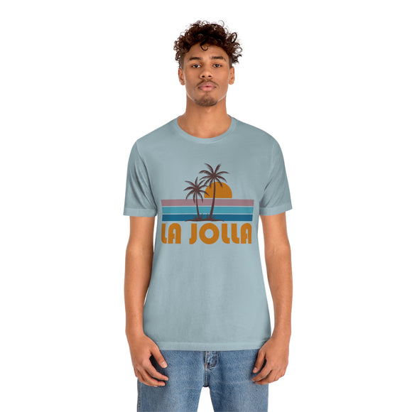 La Jolla, California T-Shirt - Retro Palm Tree Unisex La Jolla Shirt