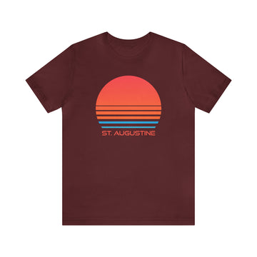 Buy maroon St. Augustine, Florida T-Shirt - Retro 80s Unisex St. Augustine Shirt