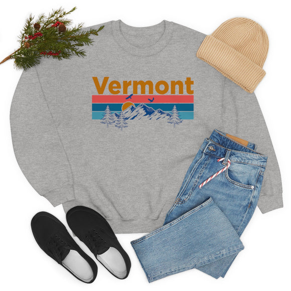 Vermont Sweatshirt - Mountain & Birds Unisex