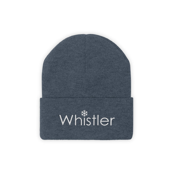 Whistler BC, Canada Beanie Snowflake - Embroidered Whistler Knit Hat