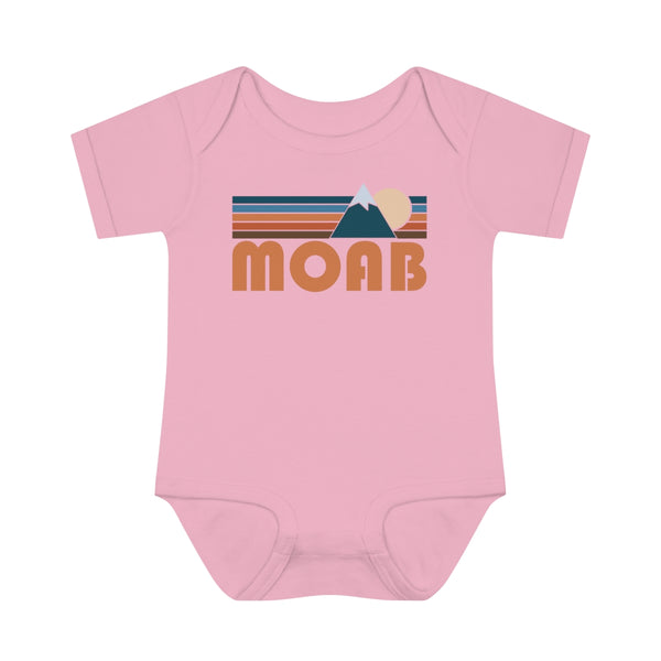 Moab Baby Bodysuit - Retro Mountain Moab, Utah Baby Bodysuit