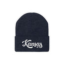 Kansas Beanie - Adult Hand Lettered Embroidered Kansas Knit Hat-9