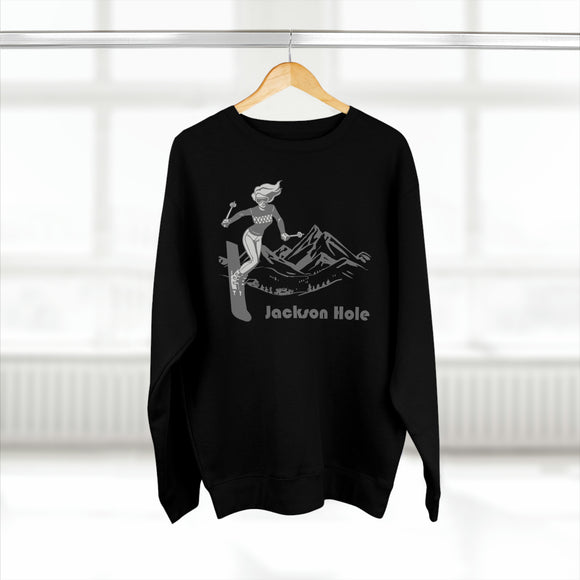 Premium Jackson Hole, Wyoming Crewneck Sweatshirt - Retro Unisex Sweatshirt