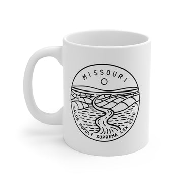 Missouri Mug - State Design White Ceramic Missouri Mug (11oz & 15oz) - 0