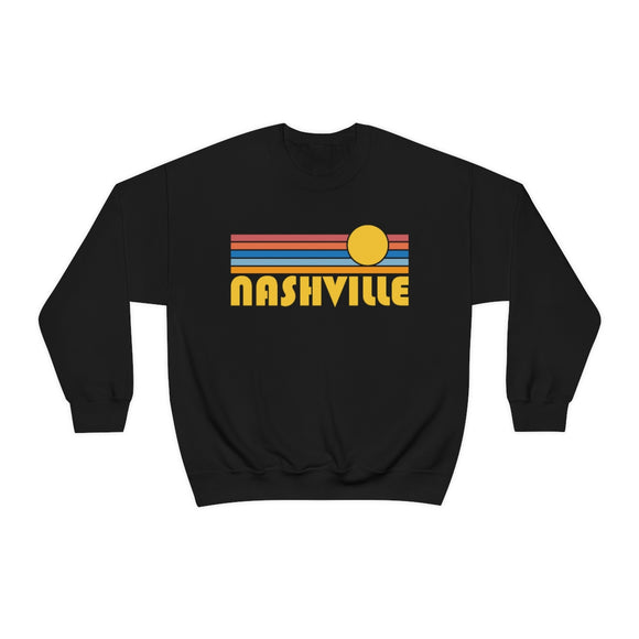 Nashville, Tennessee Sweatshirt - Retro Sunrise Unisex