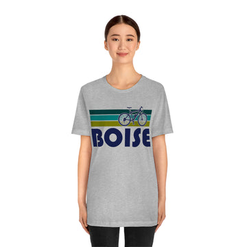 Boise T-Shirt - Retro Mountain Bike Adult Unisex Boise, Idaho T Shirt - 0