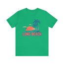 Long Beach, California T-Shirt - Retro Palm Tree & Beach Unisex Long Beach Shirt-49