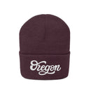 Oregon Beanie - Adult Hand Lettered Embroidered Oregon Knit Hat-38