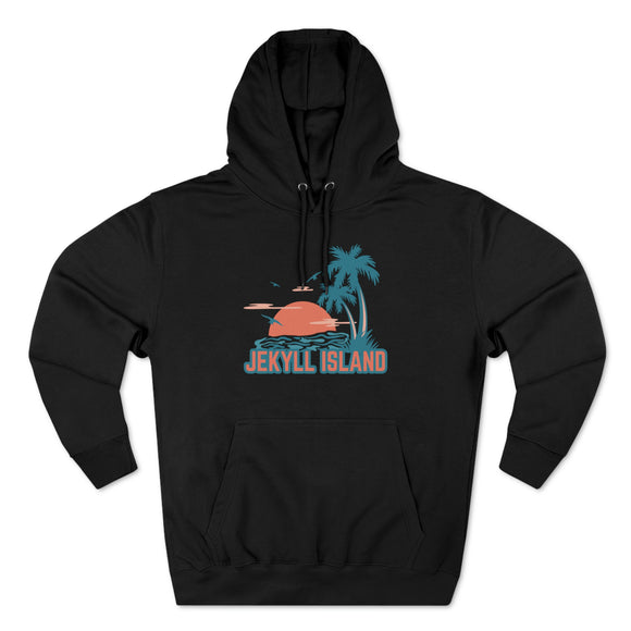 Premium Jekyll Island, Georgia Hoodie - Palm Tree Unisex Sweatshirt