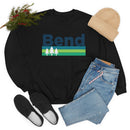 Bend, Oregon Sweatshirt - Retro Trees Unisex-15