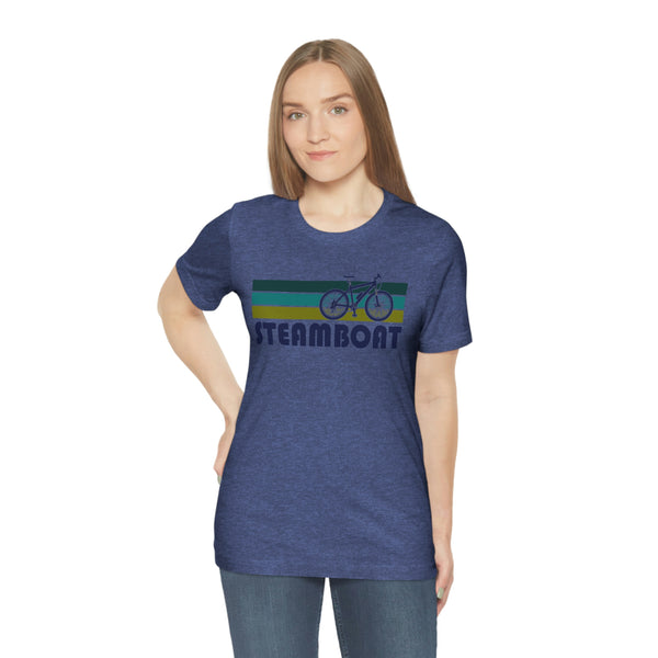 Steamboat T-Shirt - Retro Mountain Bike Adult Unisex Steamboat, Colorado T Shirt