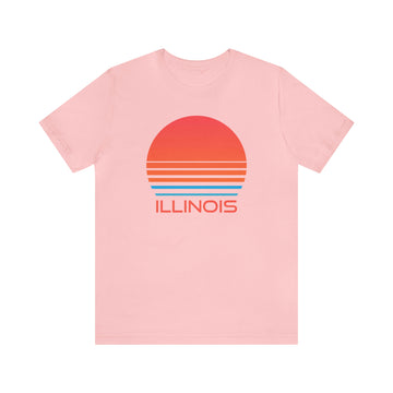 Buy pink Illinois T-Shirt - Retro 80s Unisex Illinois Shirt