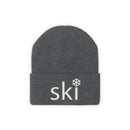 Ski Knit Beanie - Adult Embroidered Snowflake Ski Knit Hat-5