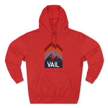 Buy red Premium Vail, Colorado Hoodie - Retro Unisex Sweatshirt - Retro Stripe