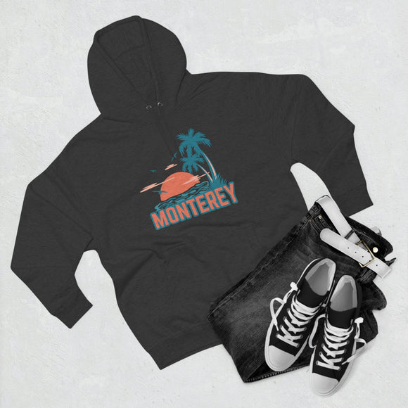 Premium Monterey, California Hoodie - Palm Tree Unisex Sweatshirt